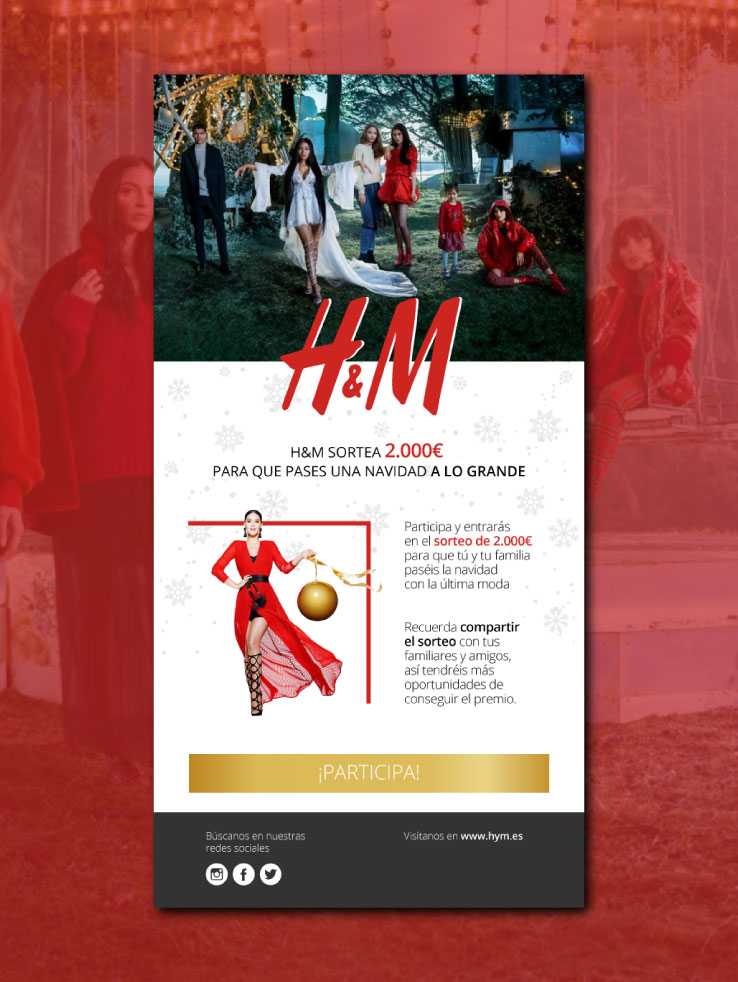 diseño newsletter sorteo hym